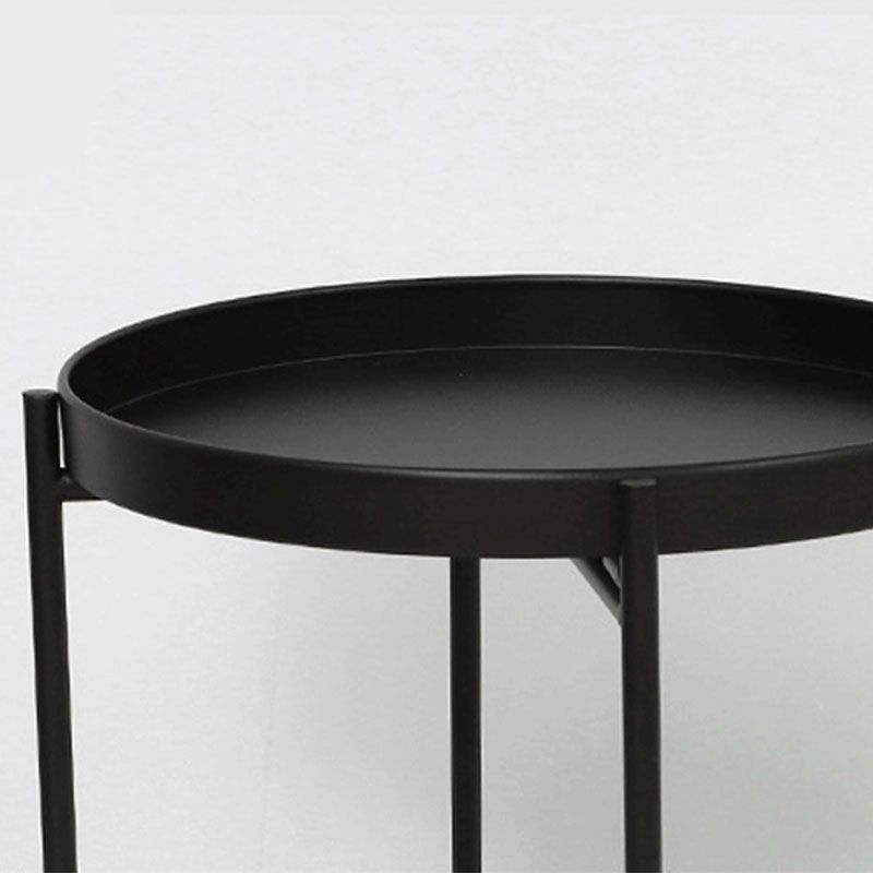 Medieval Modern Style Round Square Metal Table 4 Legs Base Side Table
