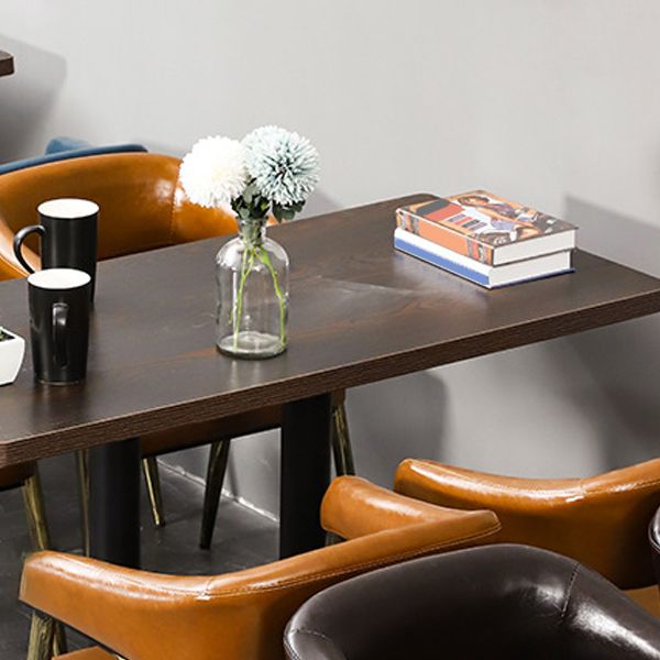 Faux Leather Kitchen Dining Side Chair Glam Open Back Dining Side Chair