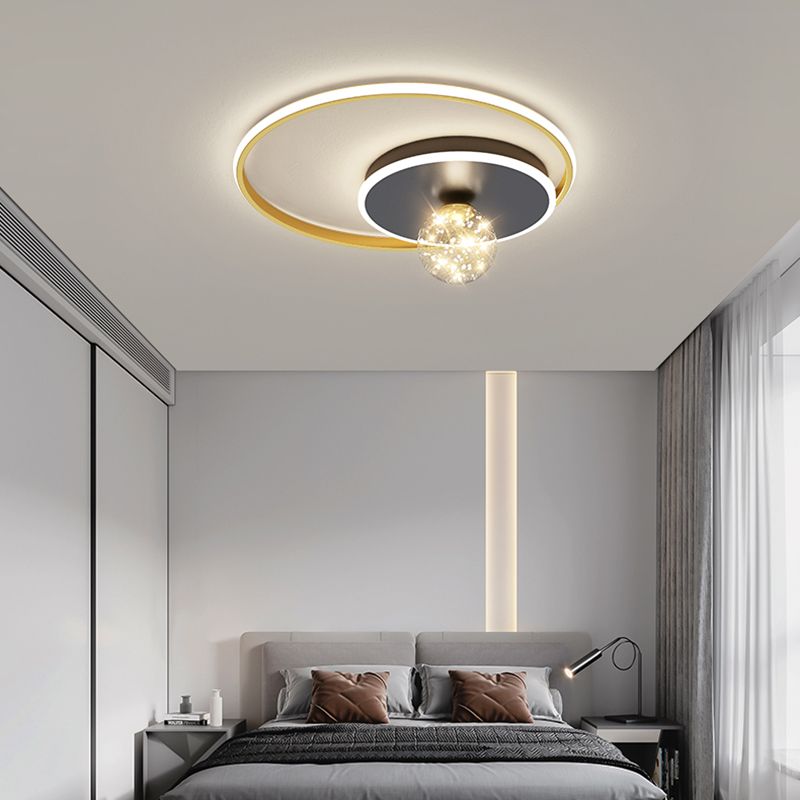 Modern Minimalist Style Geometric Flush Mount Ceiling Light Fixture Metal Flushmount Ceiling Lamp