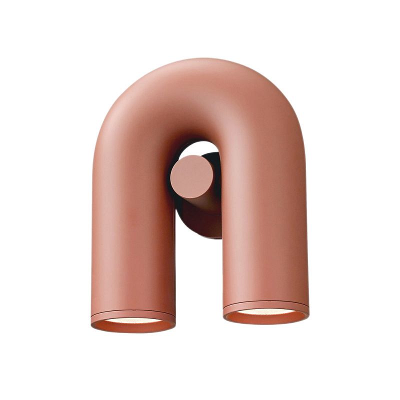 Modernism 2-Light Polished Wall Mounted Sconce Metallic Unique Wall Light