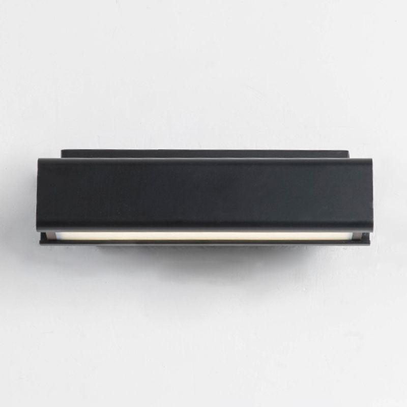 Modern Wood Wall Sconce Linear Shape Wall Light with Acrylic Shade for Bedroom
