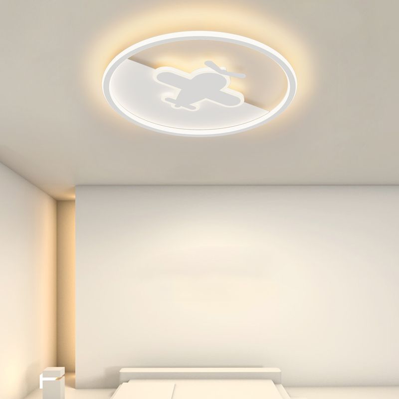 LED-plafondlamp van wit metaal, moderne stijl, inbouwlamp voor woonkamer