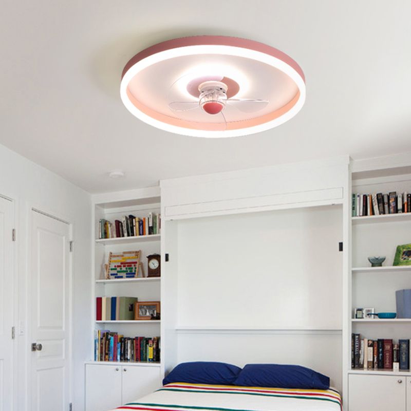 2 Light Ceiling Fan Light Modern Style Metal Ceiling Fan Light for Dining Room