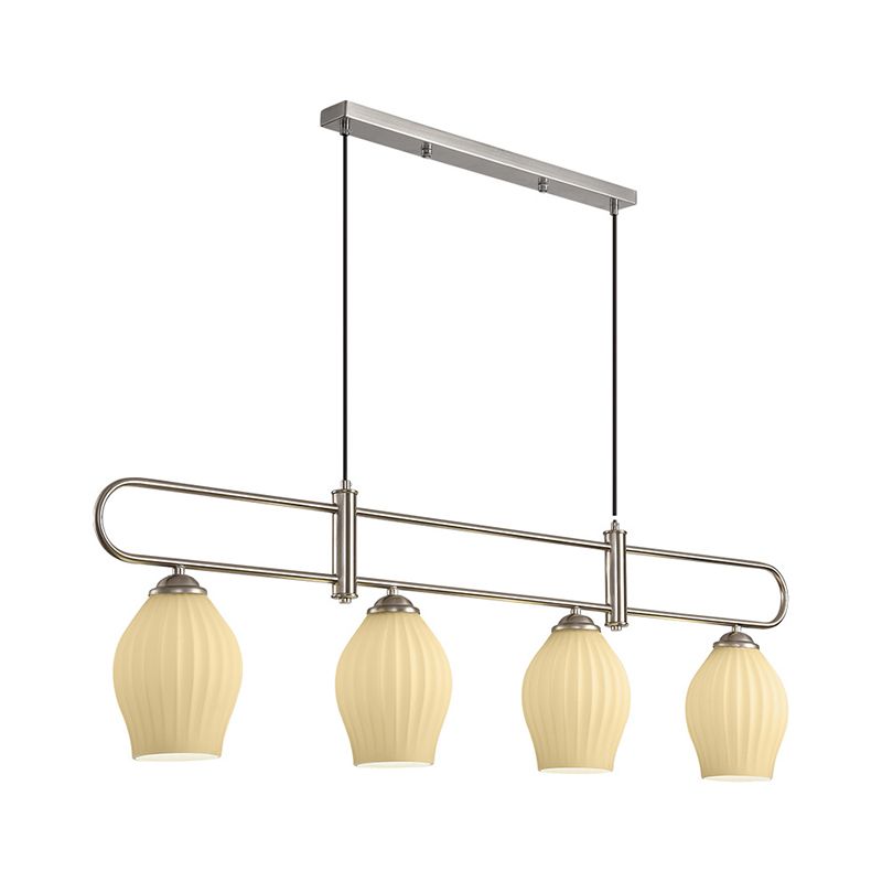Black/White/Nickle Kitchen Island Lighting 3/4-Light Modern Island Pendant Lighting