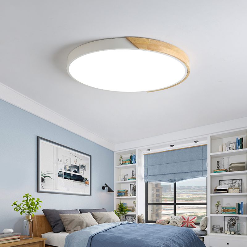 Modern Simple LED Ceiling Lamp Iron Geometry Shape Flush Mount for Dining Room