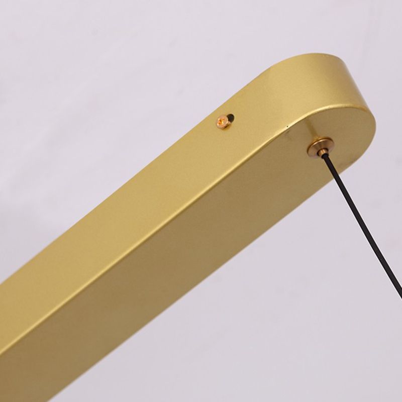 1 Light Strip Shade Hanging Light Modern Style Acrylic Island Light for Living Room