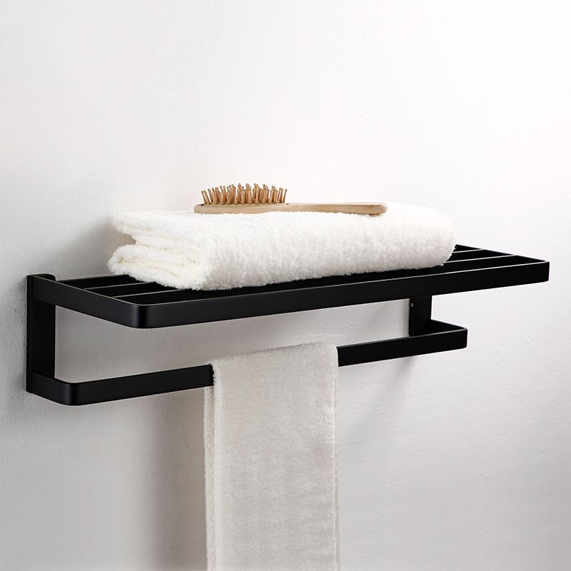 Black Bathroom Accessories Hardware Set with Towel Bar and Bath Shelf
