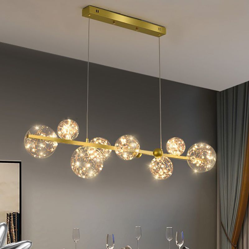 Nórdica Dining Island Light Kitchen Simple Led Glass Shade Colgara de luz colgante