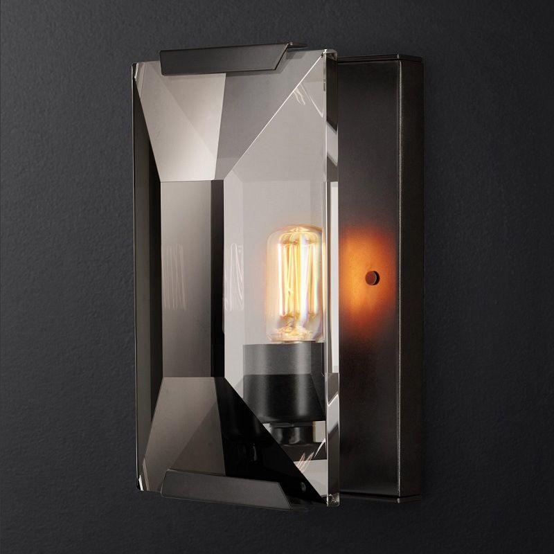 Crystal Bath Sconce 1 / 3 - Light Bathroom Vanity Lighting with Clear Shade