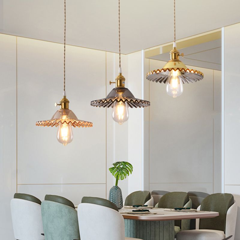 Moderne stijl potbedekking hangend glas 1 lichthangende lamp voor binnenruimtes