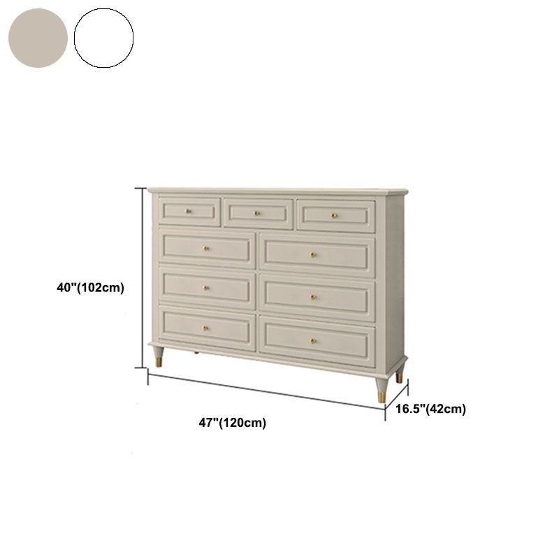 Glam Horizontal Storage Chest Bedroom 16.2" Wide Wooden Chest with Drawers