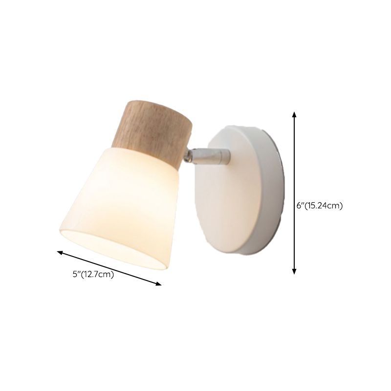 Nordic Wooden Wall Light Fixture Minimalist Wall Light Sconce for Bedroom