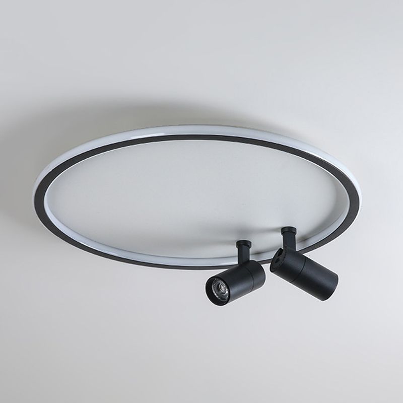 Eenvoud-Stijl Cirkel Flush Mount Verlichting Metaal LED Slaapkamer Plafond Licht Profiel