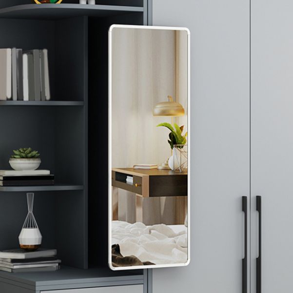 Grey Wooden Wardrobe Armoire Hinged Storage Cabinet with Soft Close Drawer