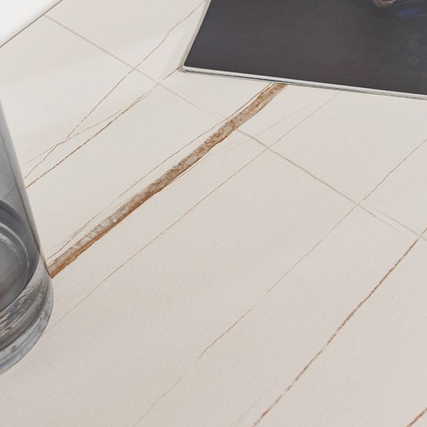 Glam Marble Counter Table with Rectangle Table Top Sled Table - 41.3" H