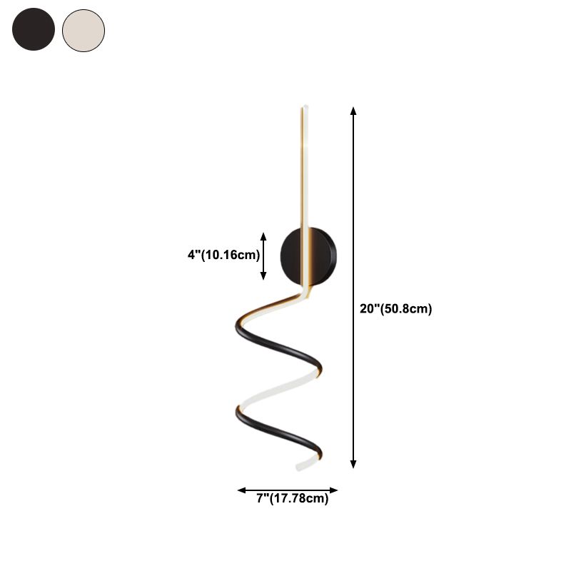 Linear Shape Metal Wall Lighting Idea Modern Style 1 Light Wall Light Fixture