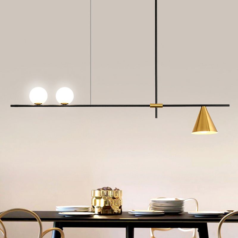 Luces colgantes de cocina modernas luces colgantes de isla esférica vidrio blanco