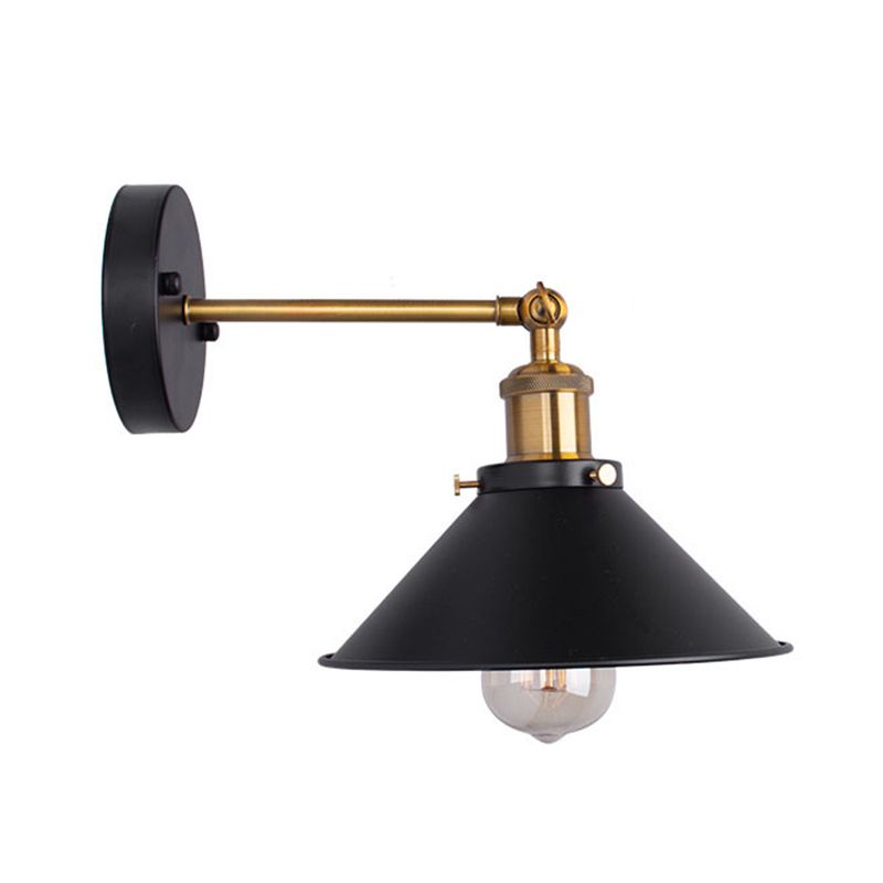 Industrial Metallic Wall Light Fixture with 1 Light for Sitting Room
