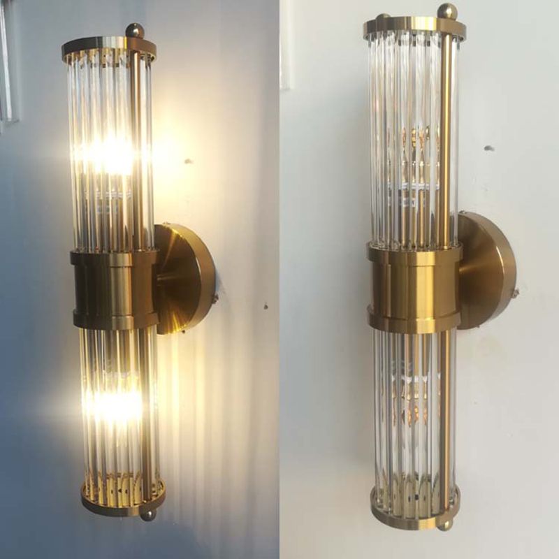 Gold Metal Wall Mount Lamp Contemporary Vanity Wall Light Sconces for Bathroom