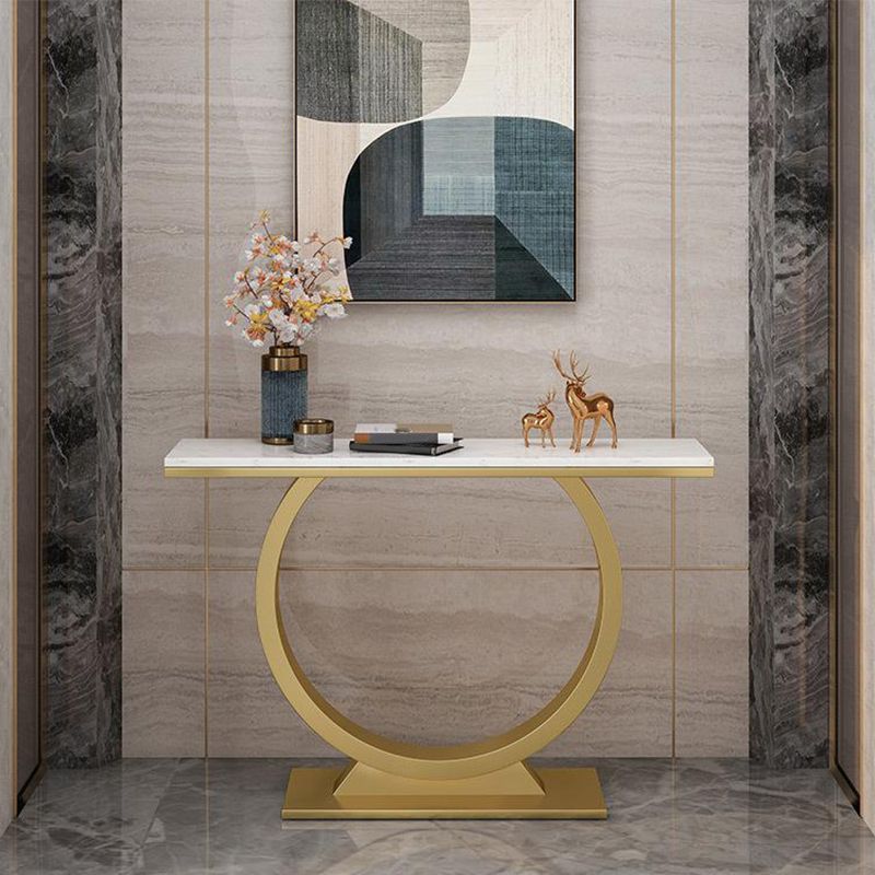 Glam Console Accent Table Antique Finish Sofa Console Table with Shelf