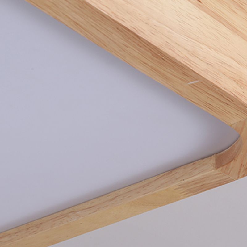 Plafonnier en bois monté sur plafonnier moderne pour salon
