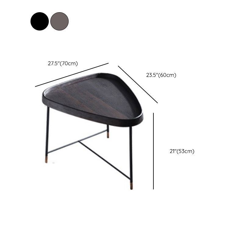 Modern Solid Wood End Table Cross Legs Corner Table for Living Room