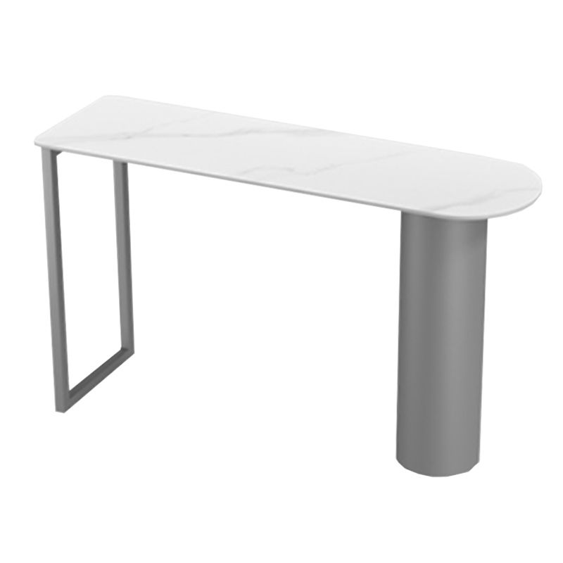 Modern 1/5 Pieces Bar Table Set Stone Counter Table with Stools for Living Room