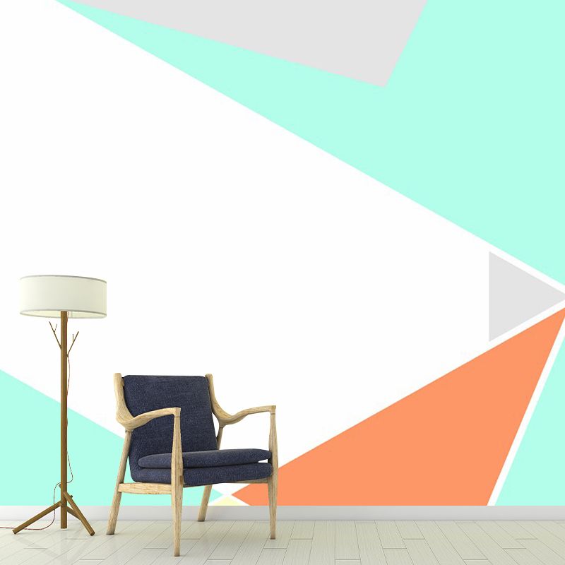 Illustration Geometry Wall Murals Full Size Wall Covering for Living Room, Made to Measure