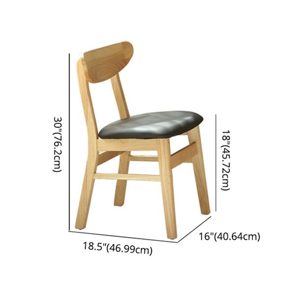 Contemporary Natural Standard Dining Set Solid Wood Kitchen Dining Set with 4 Legs Base