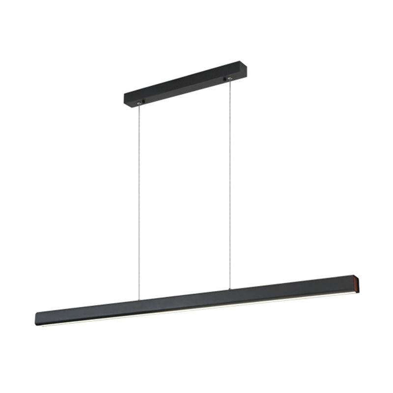 Mental Linear Hanging Light Kit Modern Pendant Lighting in Black