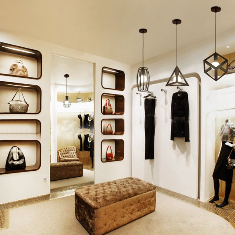 Cage a sospensione a sospensione Vintage Black Metal Suspension Accensione