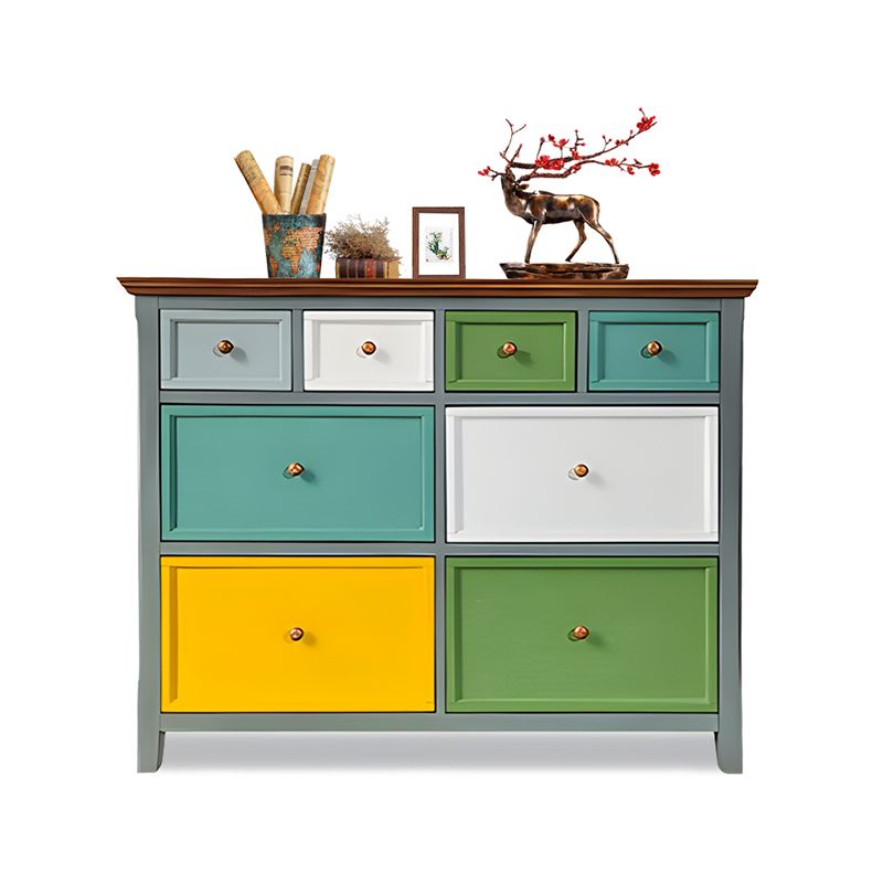 Traditional Style Grey Storage Chest Wooden Storage Chest Dresser for Bedroom