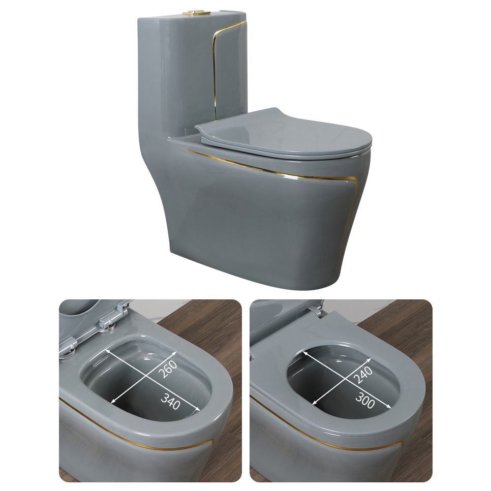 Traditional Floor Mounted Urine Toilet Siphon Jet Toilet Bowl with Toilet Seat