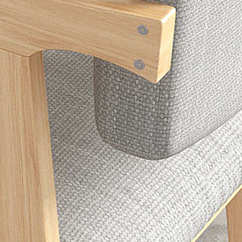 Contemporary Style Chair Armless Open Back Chair with Wood Legs for Home