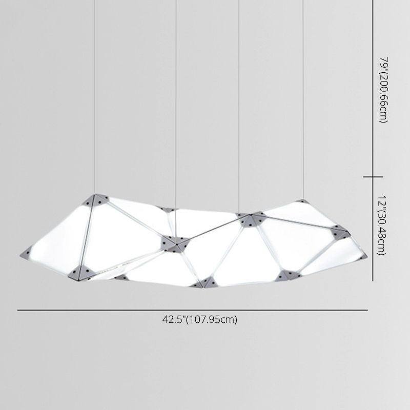 Postmodern Geometric Suspended Lighting Fixture Metallic Pendant Lighting Fixtures for Restaurant