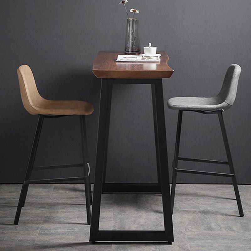 Modern Bar Table Set 1/2/3 Pcs Solid Wood Bar Table with Upholstered Bar Stools