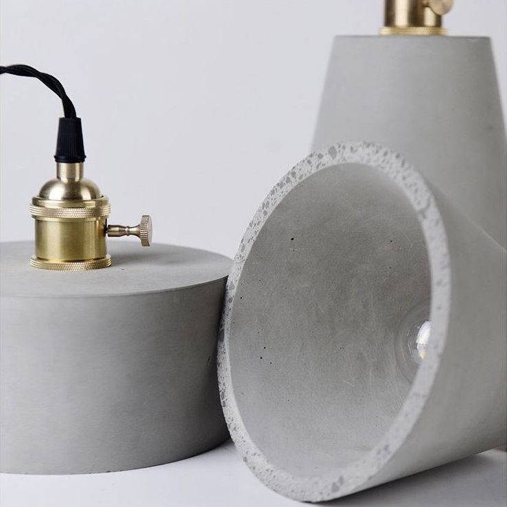 Luci a soffitto a sospensione cemento con tonalità moderna 1 ciondolo luce