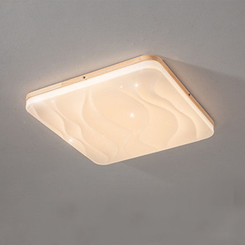 Lampada da soffitto a LED a forma geometrica Moderna in legno 1 luce da incasso per sala da pranzo corridoio