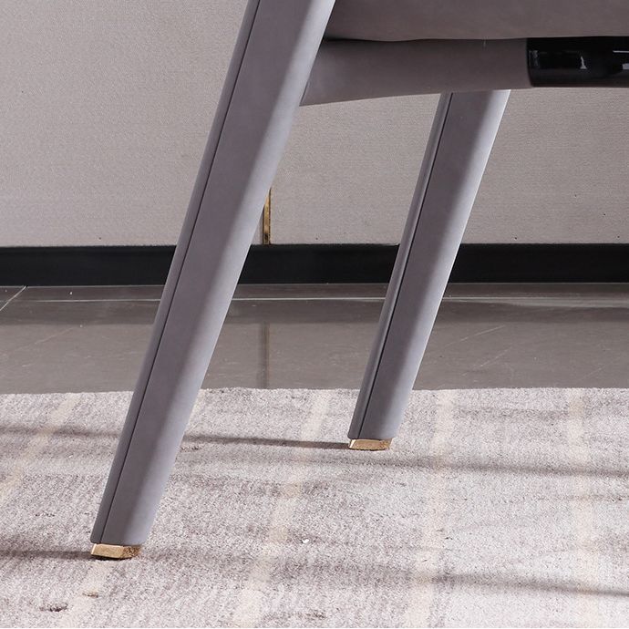 Industrial Upholstered Armless Chair Kitchen Open Back Dining Chair