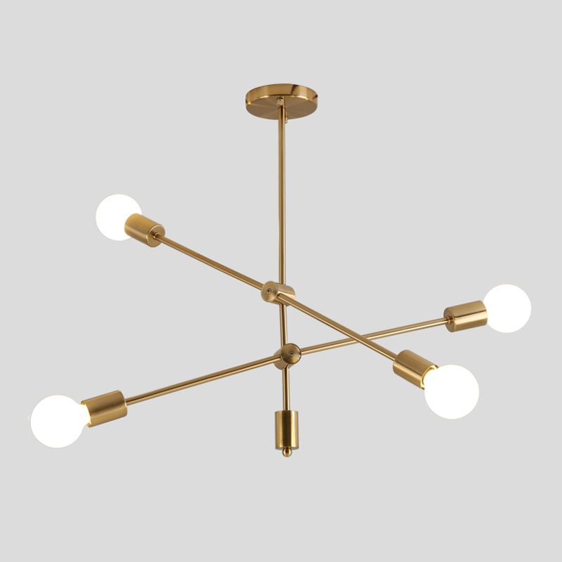 Postmoderne stijl kroonluchter verlichtingsarmatuur blootgesteld lamp metaal hanger licht