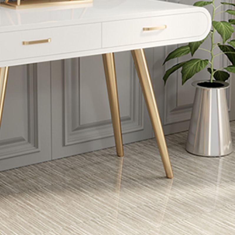 Glam Style 2-Drawers Wooden Table Dressing Table Make-up Vanity