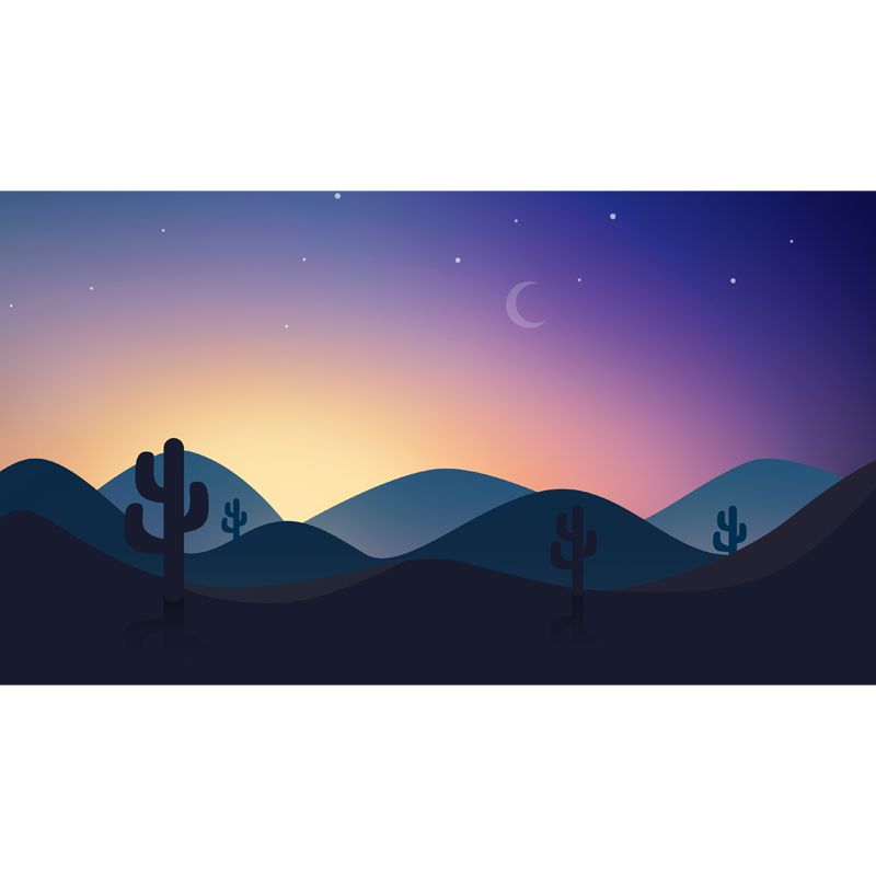 Waterproof Aurora Mountain Wall Mural Scandinavian Non-Woven Wall Art, Custom Size