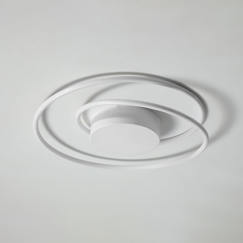Line Shape LED Ceiling Lamp Modern Aluminium 1 Light Flush Mount for Study Bedroom