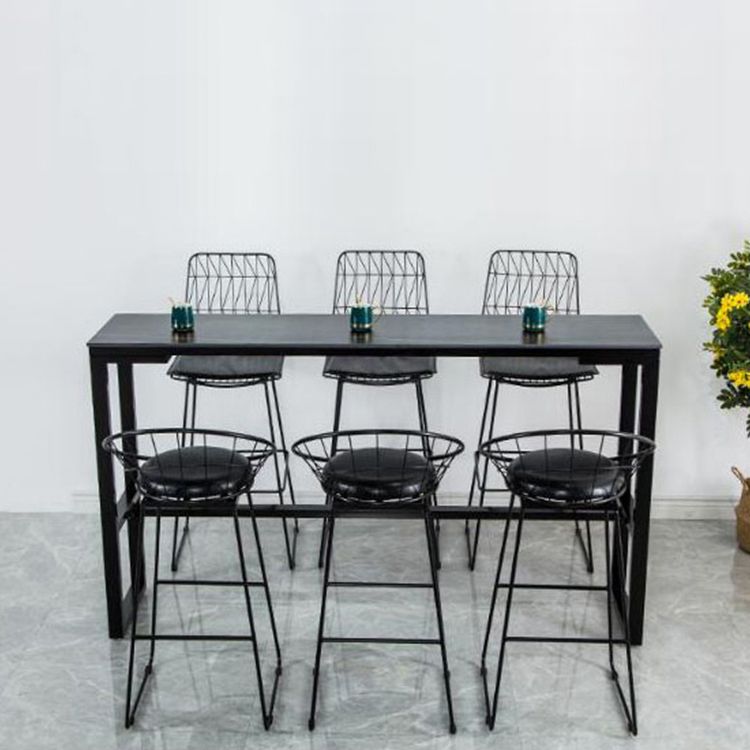 Glam Living Room Counter Set 1/2/3/4/7 Pieces Rectangle Trestle Bar Pub Table Set