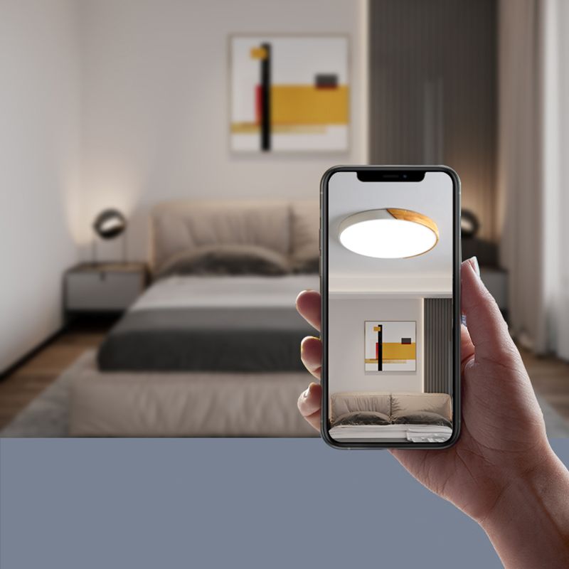 Moderna lampada da soffitto a LED semplice a forma di geometria in ferro da incasso per sala da pranzo