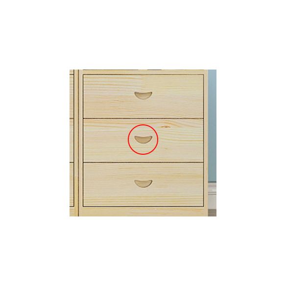 Natural Wood Color Storage Chest Modern Style Vertical Storage Chest Dresser