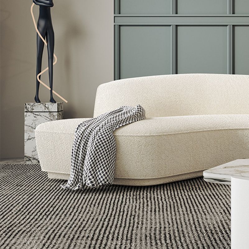 30" Wide Contemporary Sectional Sofa Fabric Curved Corner Sectional