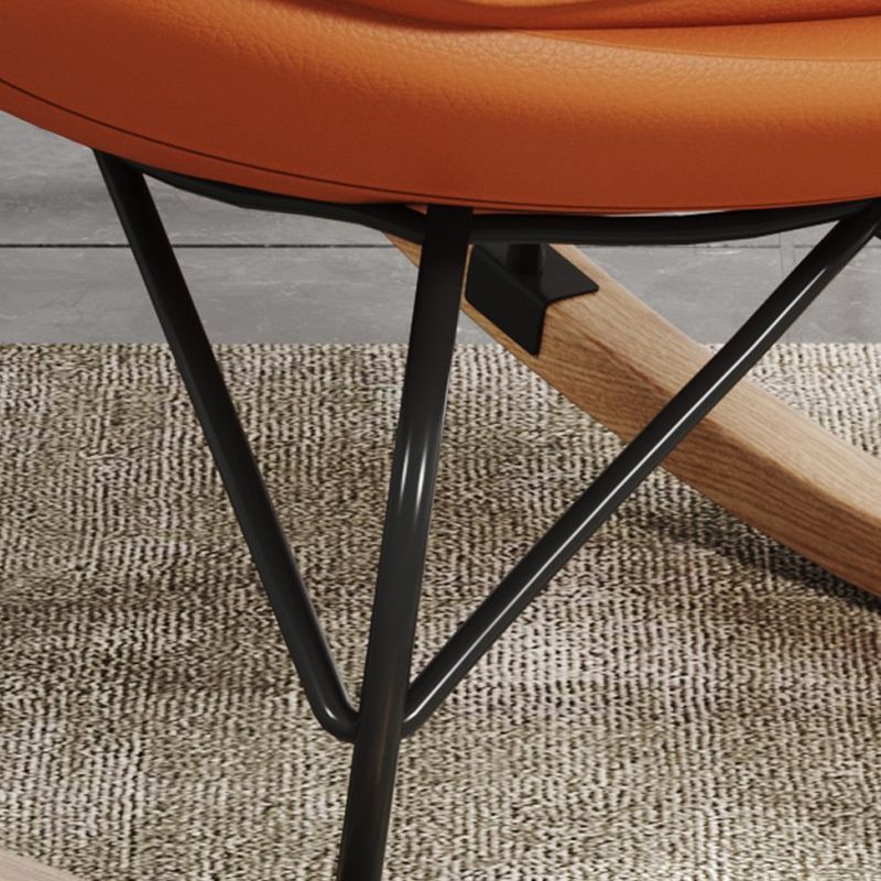 Modern Cushions Rocker Chair Metal Frame Dirt Resistant Spindle Rocker Chair