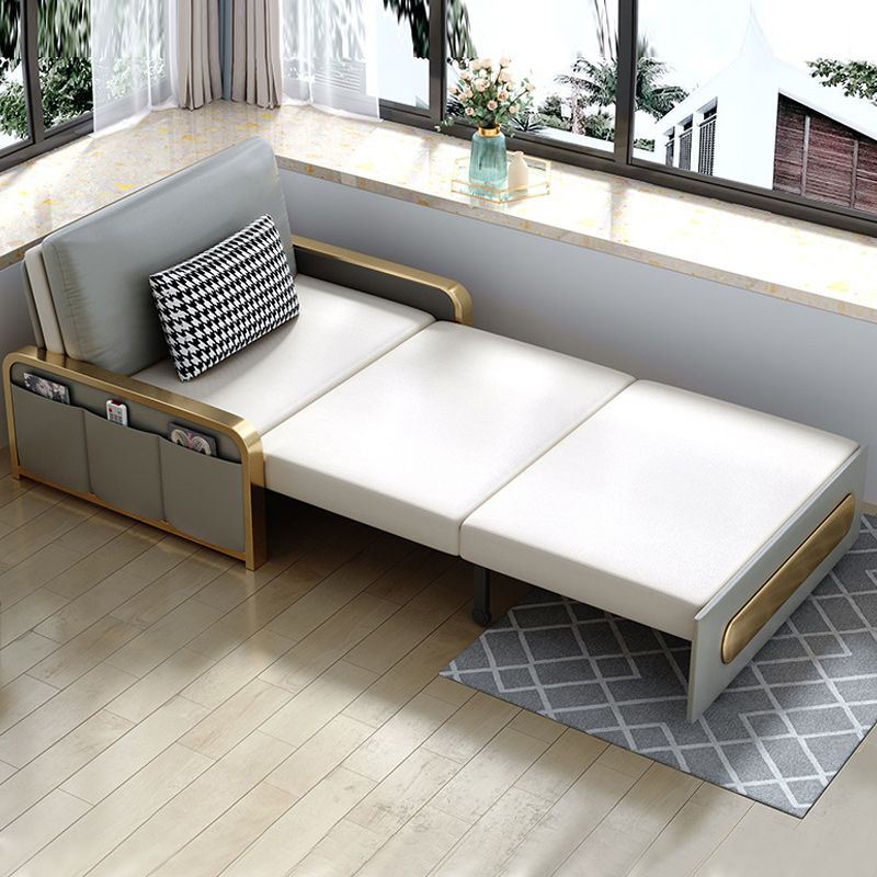 Square Arms Futon Foldable Pillow Included Cushion Back Sleeper Sofa