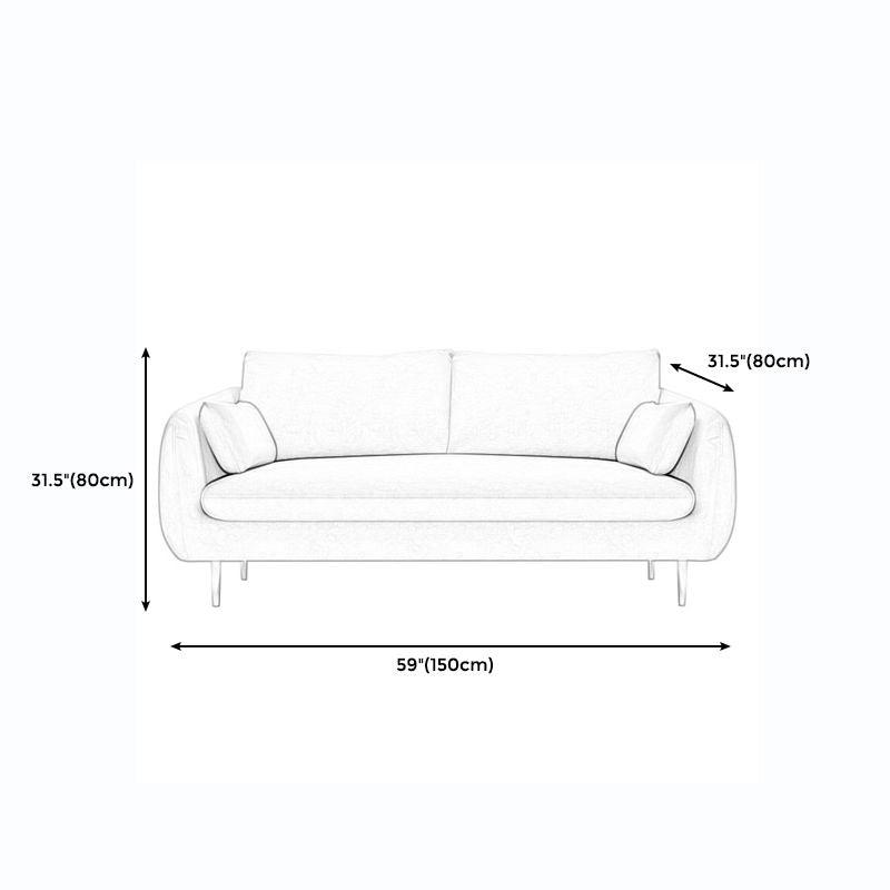 Modernism Standard 4 Legs Sofa Square Arm Sofa for Living Room